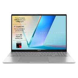 ASUS Vivobook S 16 S3607QA-PL004W - Snapdragon X - X1-26-100 / up to 2.9 GHz - Win 11 Home - Qualcomm Adreno - 16 GB RAM - 512 GB SSD NVMe - 16" 1920 x 1200 @ 144 Hz - Wi-Fi 6E, Bluetooth - cool silver