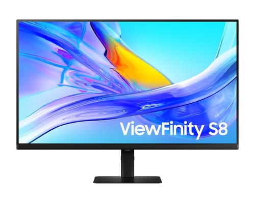 Samsung ViewFinity S8 S27D800UAU - S80UD Series - LED monitor - USB - 27" - 3840 x 2160 4K UHD (2160p) @ 60 Hz - IPS - 350 cd/m� - 1000:1 - HDR10 - 5 ms - HDMI, DisplayPort, USB-C - black