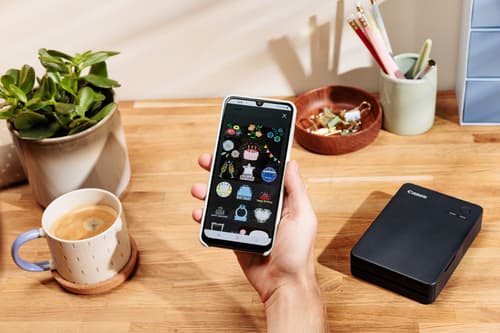 Canon SELPHY QX20 - Printer - colour - dye sublimation - 72 x 85 mm up to 0.66 min/page (colour) - capacity: 10 sheets - Wi-Fi(g) - dark grey — view 40