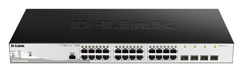 D-Link DGS 1210-28P/ME - Switch - Managed - 24 x 10/100/1000 (PoE) + 4 x Gigabit SFP - rack-mountable - PoE (193 W)