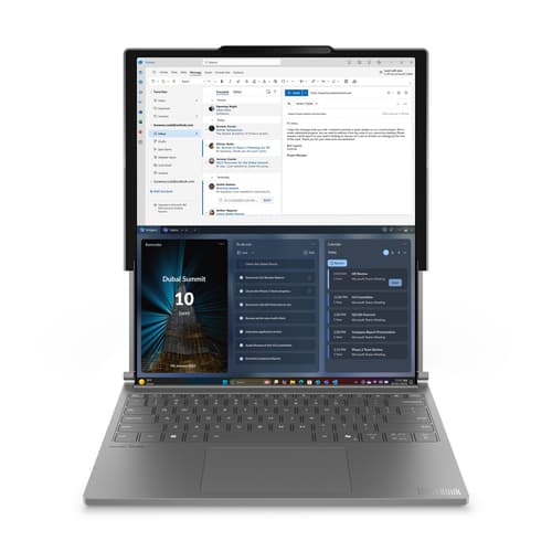 Lenovo ThinkBook Plus Gen 6 Rollable, Intel� Core� Ultra 7 258V (LPE-cores up to 3.70GHz, 12MB), 14"/16.7" Roll Non-Touch, W11P64 US/UK_ENG, 32.0GB, 1x1TB SSD M.2 2242 PCIe Gen4 TLC, Intel� Arc� Graphics 140V, Wi-Fi 7 2x2 BE,BT 5.4, FPR, 5MP RGB+IR, 3 Cell Li-Pol 66Wh, 65W, 1YR Premier NBD,1CourierCarryin, Backlit, Luna Grey-English (UK) — view 3