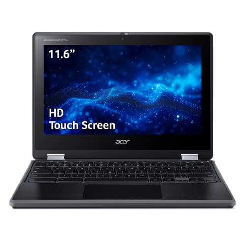 Acer Chromebook Spin 511 R756TN-TCO - Flip design - Intel N-series - N100 / up to 3.4 GHz - Chrome OS - UHD Graphics - 8 GB RAM - 128 GB eMMC - 11.6" IPS touchscreen 1366 x 768 - Wi-Fi 6E - shale black - kbd: UK — view 3