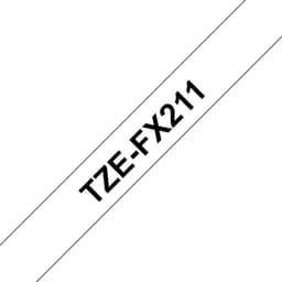 Brother TZe-FX211 - Black on white - Roll (0.6 cm x 8 m) 1 cassette(s) flexible tape - for Brother PT-D210, D600, H110, H200, P-Touch PT-E310, E550, P900, P-Touch Cube Plus PT-P710