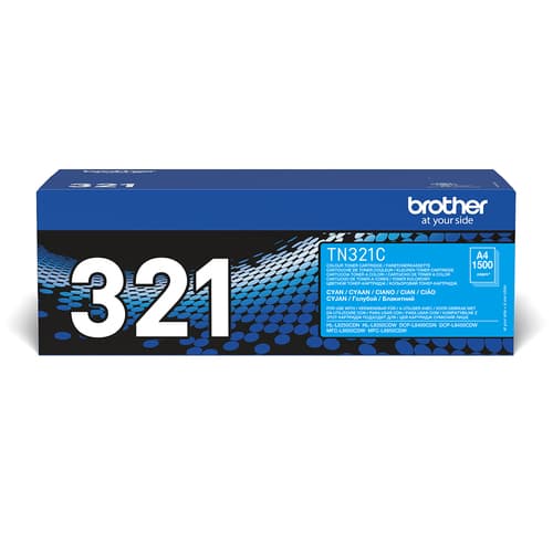 Brother TN321C - Cyan - original - toner cartridge - for Brother DCP-L8400, DCP-L8450, HL-L8250, HL-L8350, MFC-L8650, MFC-L8850