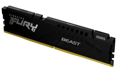 Kingston FURY Beast - DDR5 - module - 16 GB - DIMM 288-pin - 5600 MT/s / PC5-44800 - CL40 - 1.25 V - unbuffered - on-die ECC - black