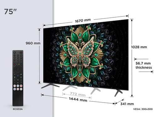 TCL C6K 75 QD-MINI LED 4K HDR SMART — view 3