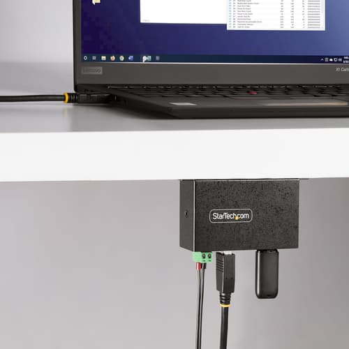 StarTech.com 4-Port Managed USB Hub with 4x USB-A, Heavy Duty with Metal Industrial Housing, ESD & Surge Protection, Wall/Desk/Din-Rail Mountable, USB 3.0/3.1/3.2 Gen 1 5Gbps - Hub - 3 x USB 3.2 Gen 2 + 1 x USB 3.2 Gen 1 - wall-mountable, desktop, DIN rail mountable - TAA Compliant — view 8