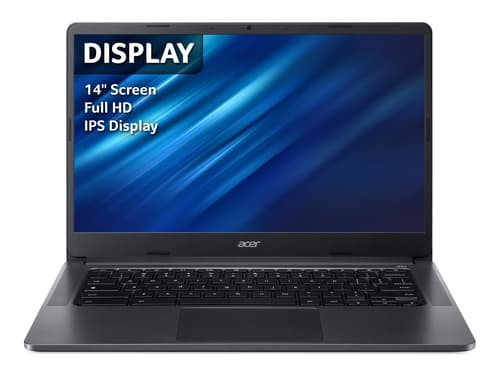 Acer Chromebook 314 C934 - Intel Celeron - N5100 / up to 2.8 GHz - Chrome OS - UHD Graphics - 8 GB RAM - 64 GB eMMC - 14" TN 1920 x 1080 (Full HD) - Wi-Fi 6 - titanium grey - kbd: UK — view 6