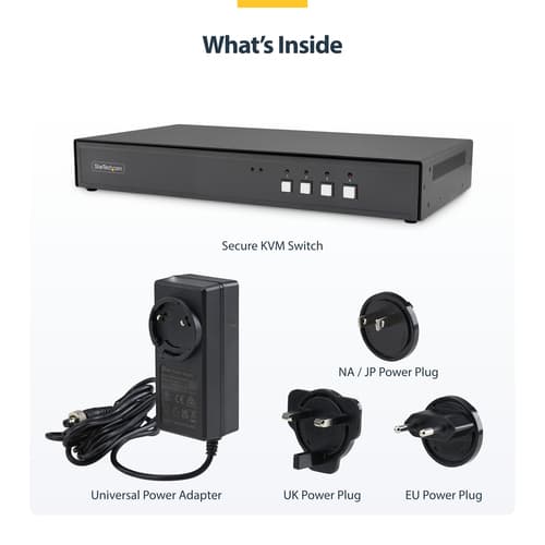 StarTech.com - KVM / audio / USB switch - 4 x KVM / audio / USB - 1 local user - desktop — view 10