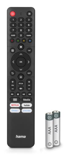 Hama Universal TV Remote Control for Hisense, IR, Teachable, 4 App Buttons, Black — view 9