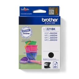 Brother LC221BK - Black - original - ink cartridge - for Brother DCP-J562DW, MFC-J480DW, MFC-J680DW, MFC-J880DW