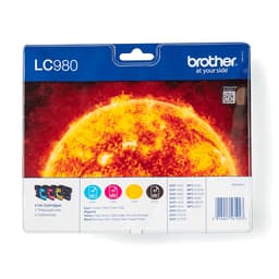 Brother LC980VALBPDR - 4-pack - black, yellow, cyan, magenta - original - blister - ink cartridge - for Brother DCP-145, 163, 165, 195, 365, 373, 375, 377, MFC-250, 255, 290, 295, 297