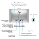 HP EliteOne 870 G9 - All-in-one Core i7 i7-14700 / up to 5.4 GHz - vPro - RAM 32 GB - SSD 512 GB - NVMe - UHD Graphics 770 - Gigabit Ethernet, IEEE 802.11ax (Wi-Fi 6E), Bluetooth 5.3 - Win 11 Pro - monitor: LED 27" 2560 x 1440 (QHD) @ 60 Hz - silver - Smart Buy - with HP 3 years Active Care Next Business Day Onsite Hardware Support thumbnail 4