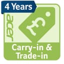 Acer Care Plus Carry-in & Trade-In - Extended service agreement - parts and labour - 4 years - pick-up and return - must be activated within 365 days of the product purchase thumbnail 1