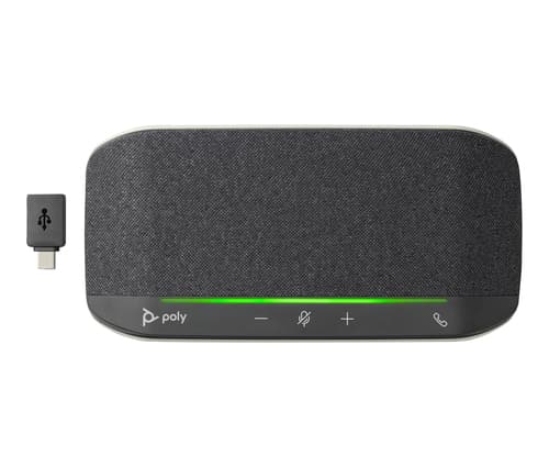 Poly Sync 10 - Speakerphone hands-free - wired - USB-A, USB-C - silver — view 9