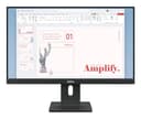 Lenovo ThinkVision E24-40 - LED monitor - 23.8" - 1920 x 1080 Full HD (1080p) @ 100 Hz - IPS - 250 cd/m� - 1300:1 - 4 ms - HDMI, VGA, DisplayPort - speakers - raven black thumbnail 1