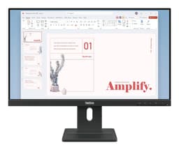Lenovo ThinkVision E24-40 - LED monitor - 23.8" - 1920 x 1080 Full HD (1080p) @ 100 Hz - IPS - 250 cd/m� - 1300:1 - 4 ms - HDMI, VGA, DisplayPort - speakers - raven black