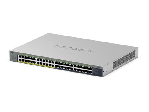 NETGEAR GS748PP - Switch - unmanaged - 24 x 10/100/1000 + 24 x 10/100/1000 (PoE+) - desktop, wall-mountable - PoE+ (380 W) — view 3