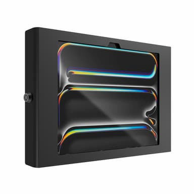 Compulocks iPad Pro M4 11" (2024), Apex Secured Enclosure Wall Mount - Enclosure - for tablet - glass mount, space - lockable - high-grade aluminium - black - screen size: 11" - mounting interface: 100 x 100 mm - wall-mountable - for Apple 11-inch iPad Pro (M4)
