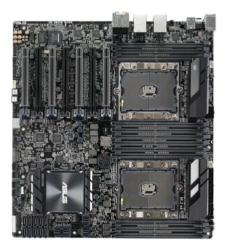 ASUS WS C621E SAGE - Motherboard - SSI EEB - Socket P - 2 CPUs supported - C621 Chipset - USB 3.1 Gen 1, USB-C Gen2, USB 3.1 Gen 2 - 2 x Gigabit LAN - onboard graphics - HD Audio (8-channel)