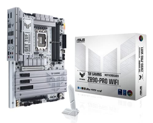 ASUS TUF GAMING Z890-PRO WIFI - Motherboard - ATX - LGA1851 Socket - Z890 Chipset - USB 3.2 Gen 1, USB4 - Wi-Fi 7, Bluetooth, 2.5 Gigabit LAN - onboard graphics (CPU required) - HD Audio (8-channel)