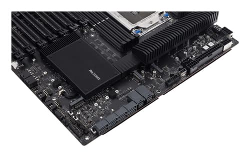 ASUS Pro WS WRX80E-SAGE SE WIFI - Motherboard - extended ATX - Socket sWRX8 - AMD WRX80 Chipset - USB-C Gen 2x2, USB-C Gen2, USB 3.2 Gen 2, USB 3.2 Gen 1 - 2 x 10 Gigabit LAN, Wi-Fi 6, Bluetooth - HD Audio (8-channel) — view 9
