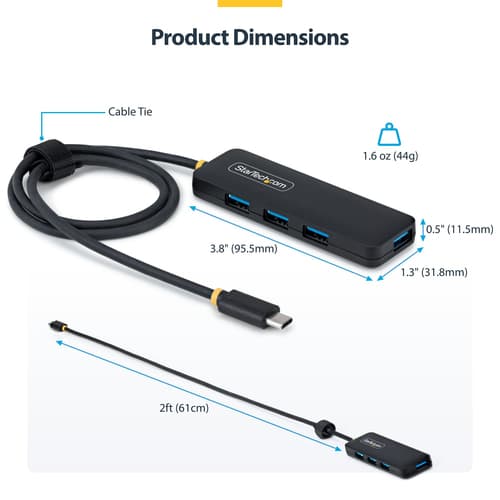 4-Port USB-C Hub 5Gbps Bus Powered — view 6