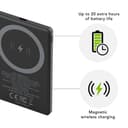 dbramante1928 re-charge - Power bank - MagSafe - 5000 mAh - 20 Watt - Apple 2.4A, BC 1.2, PD 2.0, PD 3.0, QC 2.0, QC 3.0, PE 1.1+, PE 2.0+ - 2 output connectors (24 pin USB-C, magnetic) - on cable: USB-C - grey thumbnail 3
