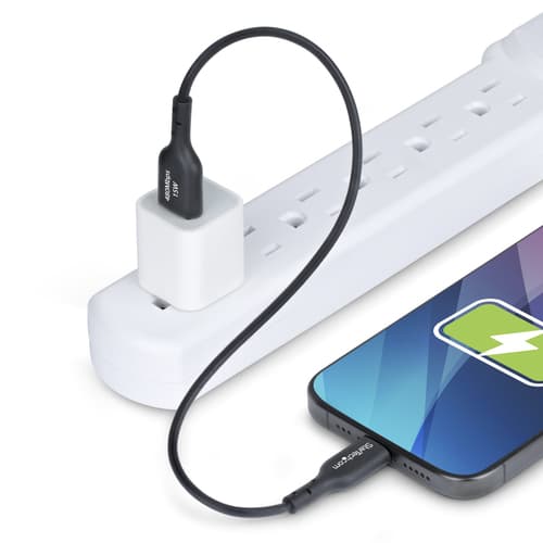 StarTech.com 1ft (30cm) USB-A to USB-C Charging Cable, Charger Cord - USB cable - USB (M) to 24 pin USB-C (M) - USB 2.0 - 3 A - 30 cm - charge and sync, halogen-free, USB Fast Charge (15W), passive - black — view 8