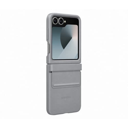 ^FAUX LEATHER CASE FLIP6 GRY — view 5