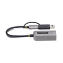 StarTech.com USB-C to Ethernet Adapter w/USB-A Adapter, Realtek RTL8153B - Network adapter - USB-C 3.2 Gen 1 - Gigabit Ethernet - space grey thumbnail 5