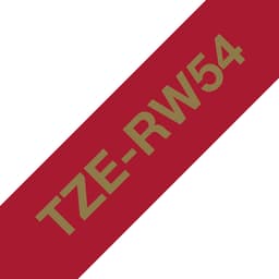 Brother TZe-RW54 - Satin - gold on wine red - Roll (2.4 cm x 4 m) 1 cassette(s) ribbon tape - for Brother PT-D600, P-Touch PT-3600, D600, D800, E550, P750, P900, P950, P-Touch EDGE PT-P750