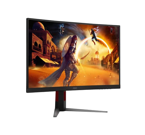 AOC Gaming C27G4Z2 - G4 Series - LED monitor - gaming - curved - 27" - 1920 x 1080 Full HD @ 260 Hz - VA - 300 cd/m� - 3000:1 - HDR10 - 0.3 ms - 2xHDMI, DisplayPort - black, red — view 9