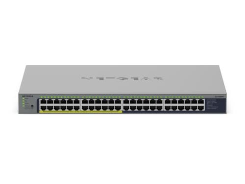 NETGEAR GS748PP - Switch - unmanaged - 24 x 10/100/1000 + 24 x 10/100/1000 (PoE+) - desktop, wall-mountable - PoE+ (380 W)