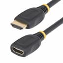StarTech.com 18in HDMI 2.0 Extension Cable, 4K 60Hz, M/F - High Speed - HDMI extension cable - HDMI male to HDMI female - 50 cm - shielded - black - 4K60Hz support, passive thumbnail 1