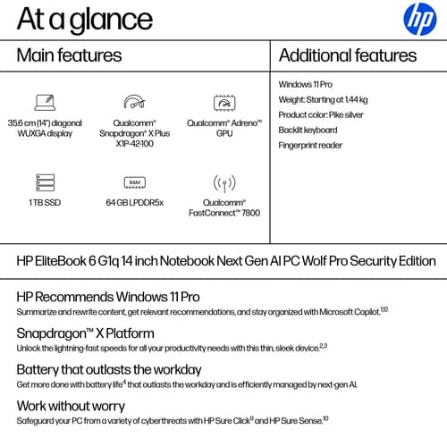 HP EB6 G1Q 14 X1P4210 64/1TB W11P — view 5