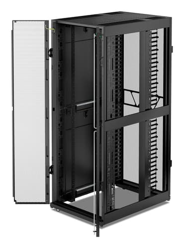 APC NetShelter SX - Rack cabinet - 1991H x 750W x 1070D mm, with sides - floor-standing - black - 42U - 19" - TAA Compliant — view 3