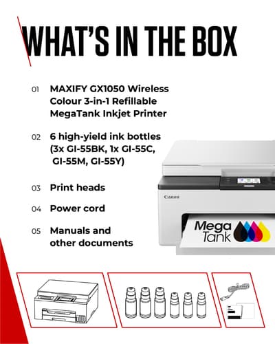 Wi-Fi, print, scan, copy and cloud 15ppm (mono), 10ppm (colour) 250 sheet cassette Refillable ink tank USB, dual band wi-fi and ethernet — view 7