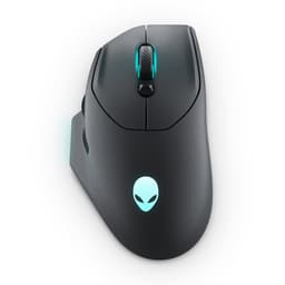 Alienware AW620M - Mouse - right-handed - optical - 7 buttons - wired, wireless - USB, 2.4 GHz - Dark Side of the Moon - retail - box
