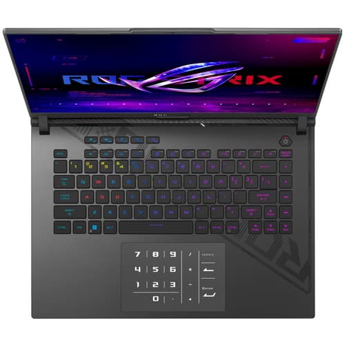 ASUS ROG Strix G16 G614PM-RV007W - AMD Ryzen 9 - 8940HX / up to 5.3 GHz - Win 11 Home - GeForce RTX 5060 - 16 GB RAM - 1 TB SSD NVMe - 16" 1920 x 1200 @ 165 Hz - Gigabit Ethernet - Wi-Fi 6E, Bluetooth - eclipse grey — view 6