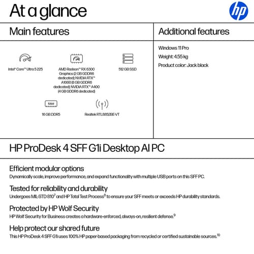 HP PD4 SFF G1I U5-225 16/512 W11P — view 4