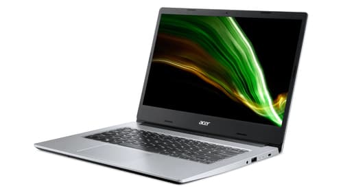 Acer Aspire 1 A114-33 - Intel Pentium Silver - N6000 / up to 3.3 GHz - Win 11 Home in S mode - UHD Graphics - 4 GB RAM - 128 GB eMMC - 14" TN 1920 x 1080 (Full HD) - Gigabit Ethernet - Wi-Fi 5 - pure silver - kbd: UK — view 4