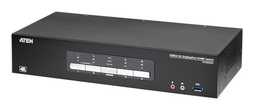 ATEN KVMP CS1924ATC - KVM / audio / USB switch - 4K, DisplayPort, USB 3.0 - 4 x KVM / audio / USB - 1 local user - desktop