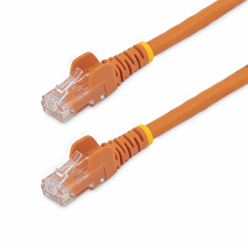 StarTech.com 3m CAT6 Ethernet Cable, 10 Gigabit Snagless RJ45 650MHz 100W PoE Patch Cord, CAT 6 10GbE UTP Network Cable w/Strain Relief, Orange, Fluke Tested/Wiring is UL Certified/TIA - Category 6 - 24AWG (N6PATC3MOR) - Patch cable - RJ-45 (M) to RJ-45 (M) - 3 m - UTP - CAT 6 - molded, snagless - orange