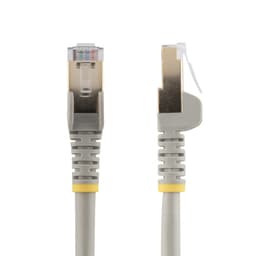 StarTech.com 7m CAT6A Ethernet Cable, 10 Gigabit Shielded Snagless RJ45 100W PoE Patch Cord, CAT 6A 10GbE STP Network Cable w/Strain Relief, Grey, Fluke Tested/UL Certified Wiring/TIA - Category 6A - 26AWG (6ASPAT7MGR) - Patch cable - RJ-45 (M) to RJ-45 (M) - 7 m - STP - CAT 6a - molded, snagless - grey