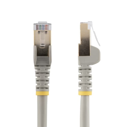 StarTech.com 7m CAT6A Ethernet Cable, 10 Gigabit Shielded Snagless RJ45 100W PoE Patch Cord, CAT 6A 10GbE STP Network Cable w/Strain Relief, Grey, Fluke Tested/UL Certified Wiring/TIA - Category 6A - 26AWG (6ASPAT7MGR) - Patch cable - RJ-45 (M) to RJ-45 (M) - 7 m - STP - CAT 6a - molded, snagless - grey