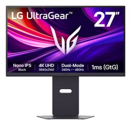 LG UltraGear 27G850A-B - LED monitor - gaming - 27" - 3840 x 2160 4K @ 240 Hz - Nano IPS Black - 750 cd/m� - 2000:1 - DisplayHDR 600 - 1 ms - 2xHDMI, DisplayPort