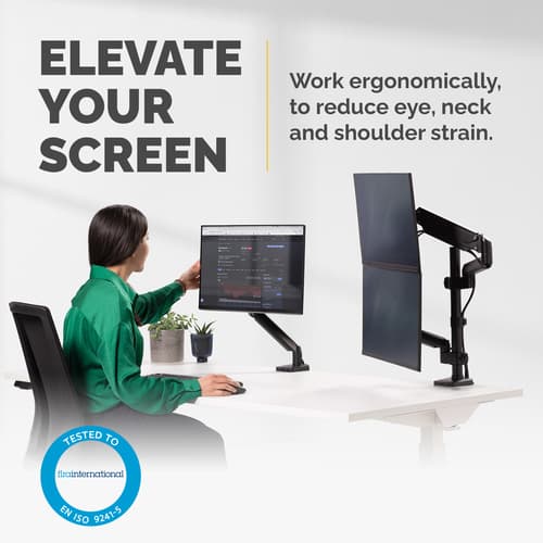 PLATINUM DUAL VERTICAL MONITOR ARM — view 3