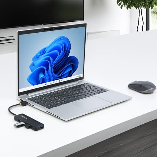StarTech.com 4-Port USB-A Hub, 5Gbps, Bus Powered, Small Travel Mini Hub - Hub - 4 x USB 3.2 Gen 1 - desktop — view 12
