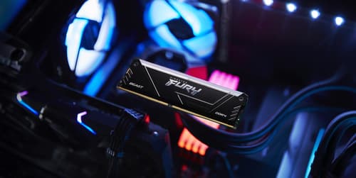Kingston FURY Beast RGB - DDR4 - kit - 64 GB: 4 x 16 GB - DIMM 288-pin - 3200 MT/s / PC4-25600 - CL16 - 1.35 V - unbuffered - non-ECC - black — view 5